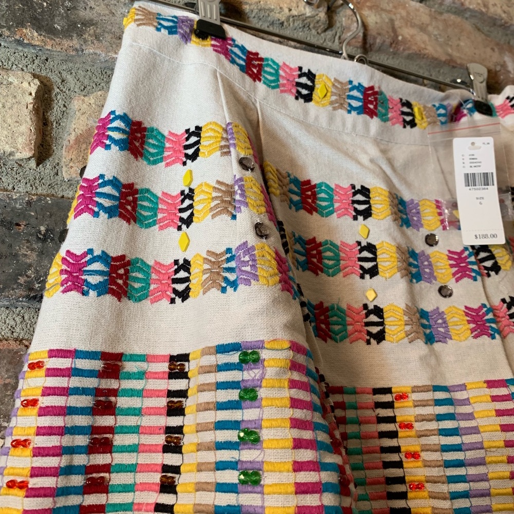 🆕NWT rare Anthropologie Rainbow Beaded Skirt - Picture 8 of 8